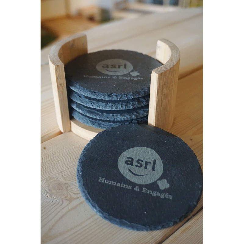 Dessous de Verres Ardoise Personnalisés