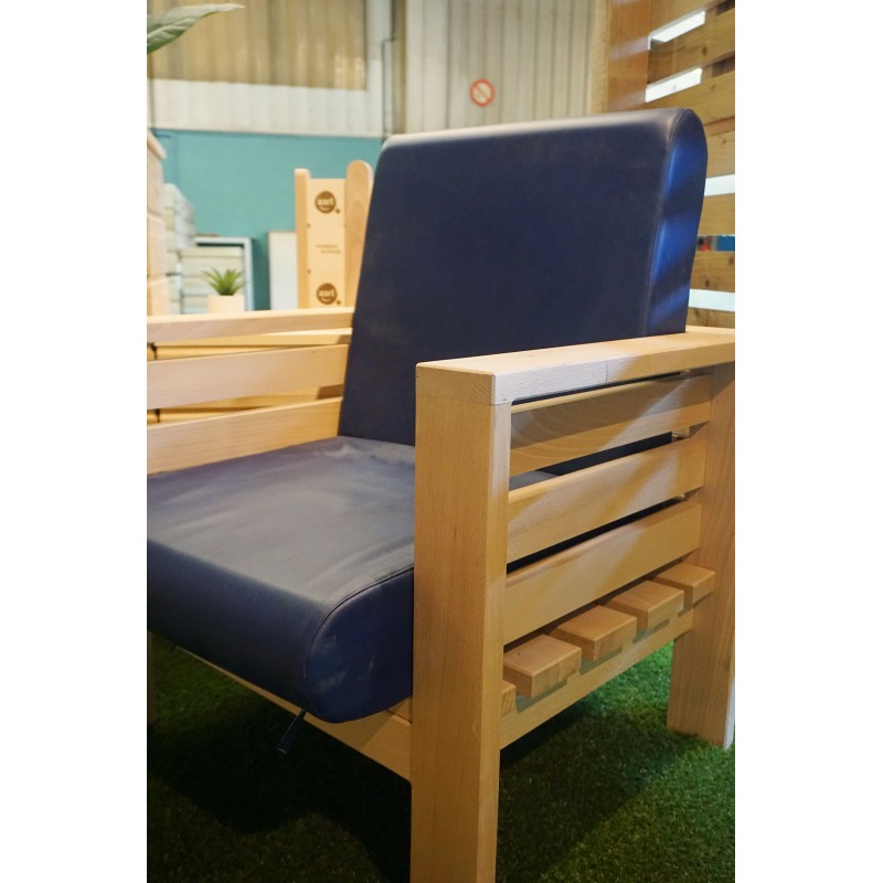 Fauteuil salon en bois