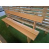 Banc avec dossier en sapin rouge