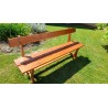 Banc avec dossier en sapin rouge