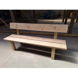 Banc avec dossier en bois...