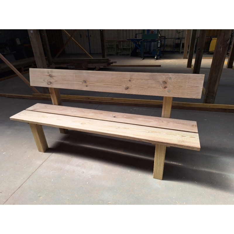 Banc avec dossier en bois Classe IV