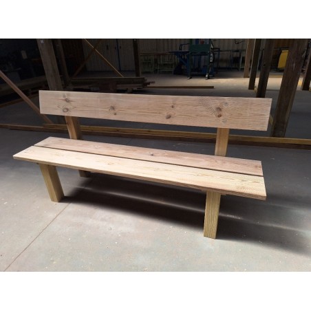 Banc avec dossier en bois Classe IV