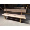 Banc avec dossier en bois Classe IV