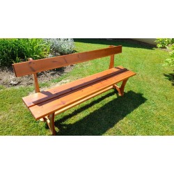 Banc avec dossier en hêtre