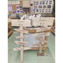 Panneau directionnel de Noël